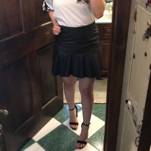 Faux leather skirt